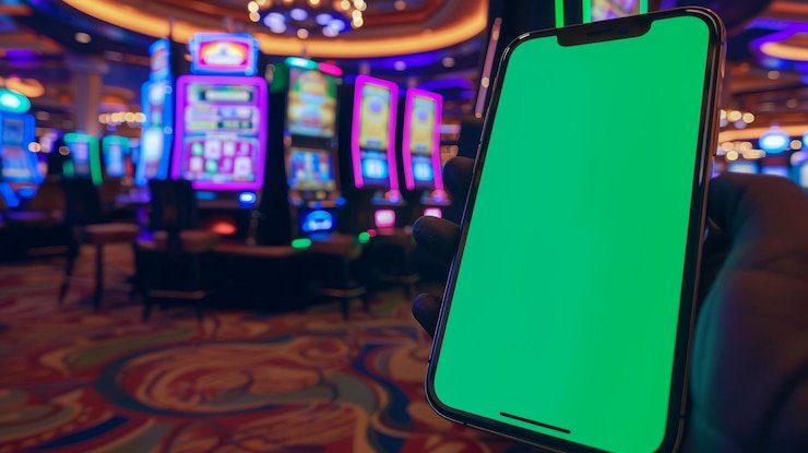 jpnation login Galactic Gems slot machine interface showing cosmic-themed symbols, spinning reels, and bet controls on mobile screen